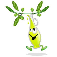 olio di frantoio con olive