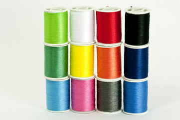 Colorful Thread Spools