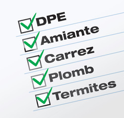 Obraz premium Diagnostique immobilier : DPE, plomb, termite ...