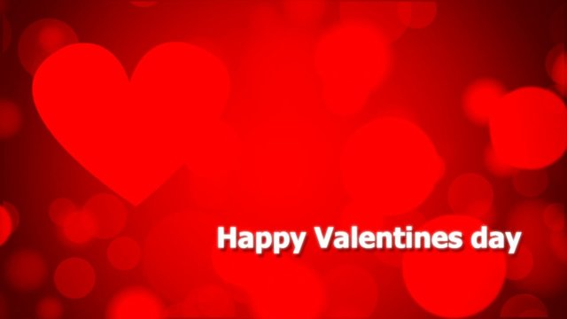 Happy Valentines day red heart
