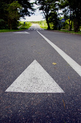 Obraz premium asphalt road in the resort