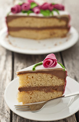 Homemade roses cake