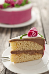 Homemade roses cake