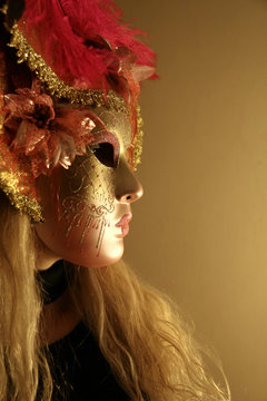 Venetian carnival mask - profile