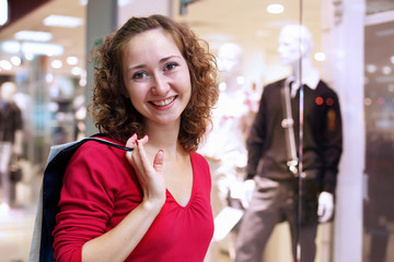 Young woman doing shopping