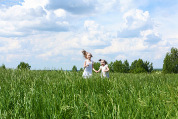 two little sisters outdoors