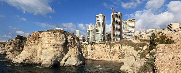 Naklejka premium Wybrzeże Panormam Beirut (Liban)