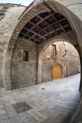 Barcelona's gothic quarter - Montjuic del Bisbe street