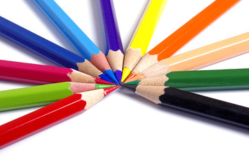 Naklejka premium Colorful pencils isolated