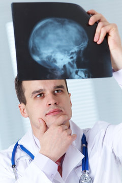 doctor with X-ray picture