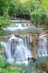 Naklejka na ściany i meble Hui Mea Khamin Waterfall, Kanchanabury, Thailand