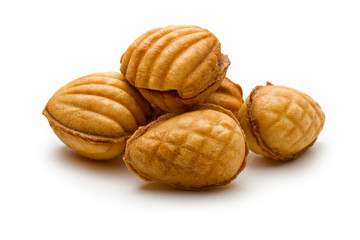 A heap of tasty homemade cookies with filling