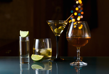 Alcoholic drinks.
