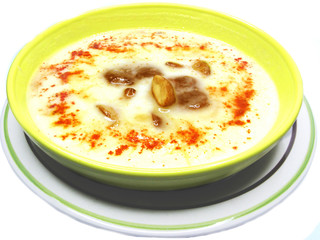 vegetable cream soup with mushrooms