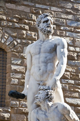 Statues in the Piazza della Signoria, Florence.