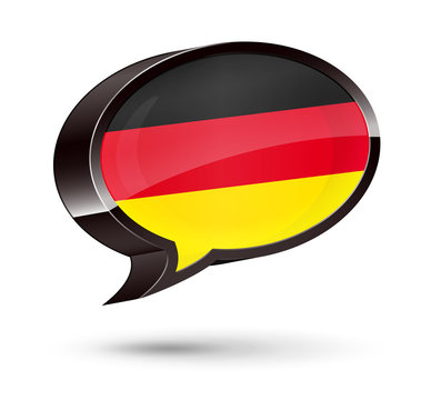 "German-Speaking" 3D Speech Bubble