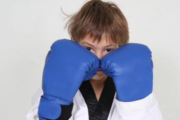 young boy boxer studio shot