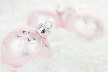 Pink Christmas Baubles