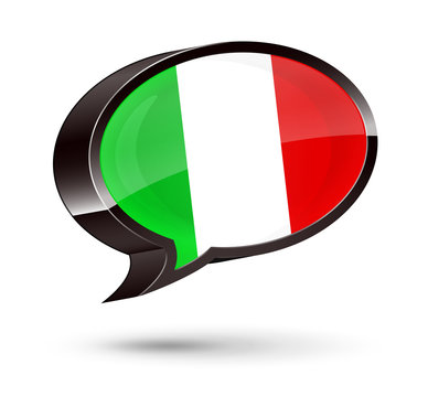 "Italian-Speaking" 3D Speech Bubble