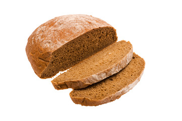 rye bread on white close up