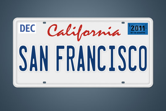 CA Nummernschild San Francisco
