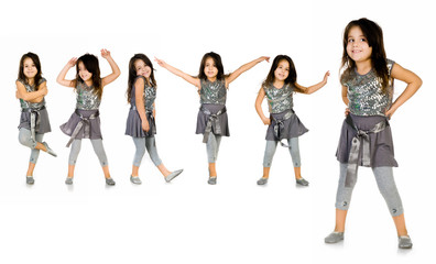 Fototapeta premium Cute little girl dance