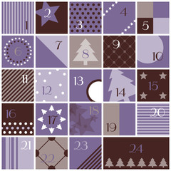 Advent Calendar Purple/Brown