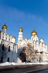 Fototapeta premium Winter. Moscow Kremlin's cathedrals