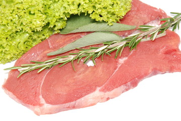 composizione carne insalata ramerino e salvia