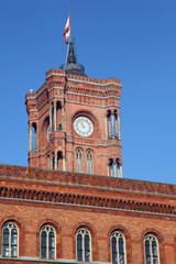 Das rote Rathaus von Berlin