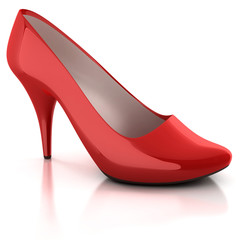 red women shoe isolated