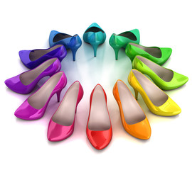 women's shoes 3d illustration