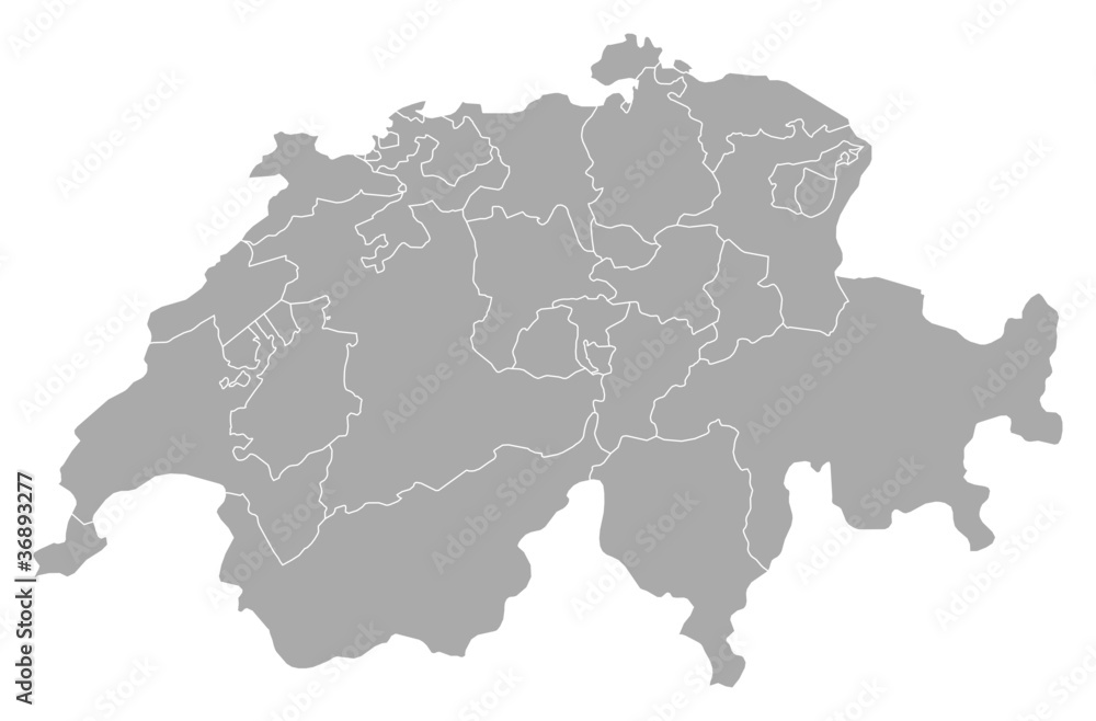 Wall mural Map of Swizerland