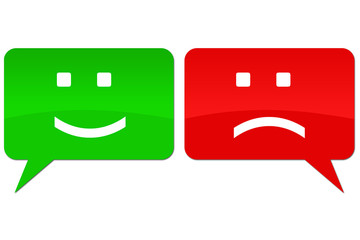 Naklejka premium émotions : heureux - malheureux