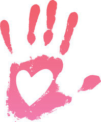 Handprint heart