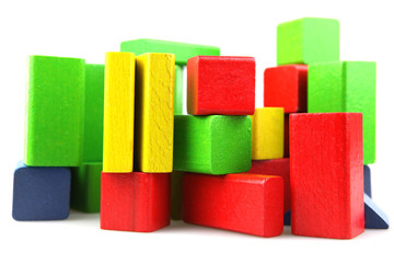 Wooden building blocks