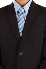 Anzug und blaue Krawatte