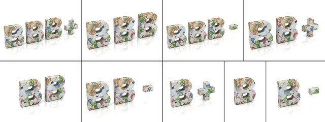 Nine Long-term B grades of Credit Rating Agency