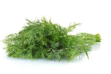 fresh dill isolated on white