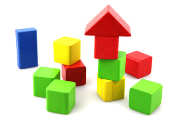Obraz premium Wooden building blocks