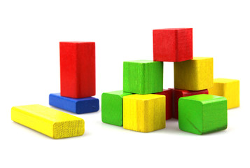 Obraz premium Wooden building blocks