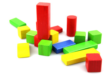 Obraz premium Wooden building blocks