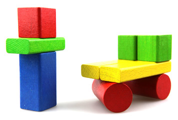 Wooden building blocks