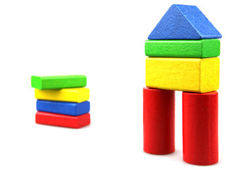 Wooden building blocks