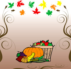 Thanksgiving Fruit Veg Card