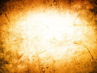 Grungy brown orange textured wall background
