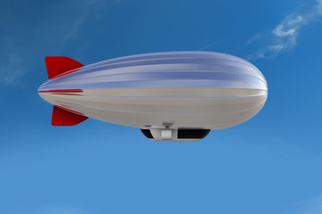 Fototapeta na wymiar Zeppelin jako powierzchnia reklamowa