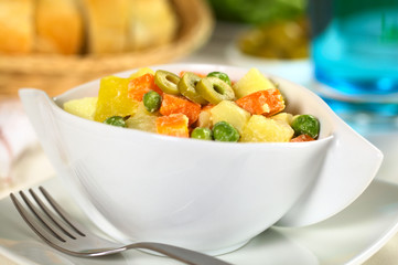 Vegetarian Russian Salad (potato, carrot, peas)