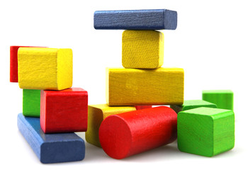 Wooden building blocks