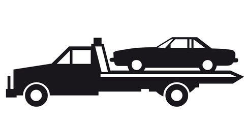 D&eacute;panneuse voiture sur remorque